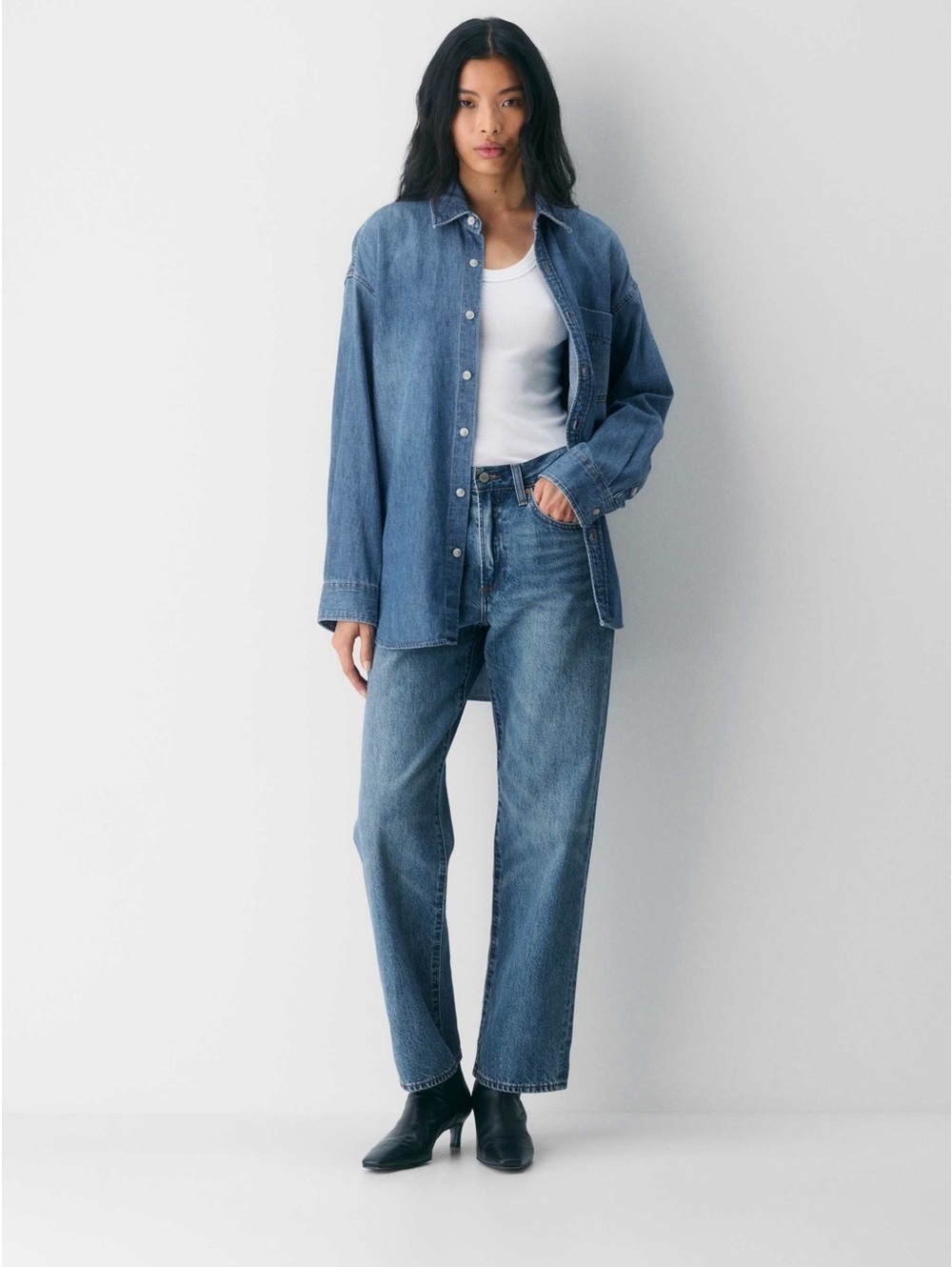 Denim Forum The Farrah Hi-rise Wide Jean - 23